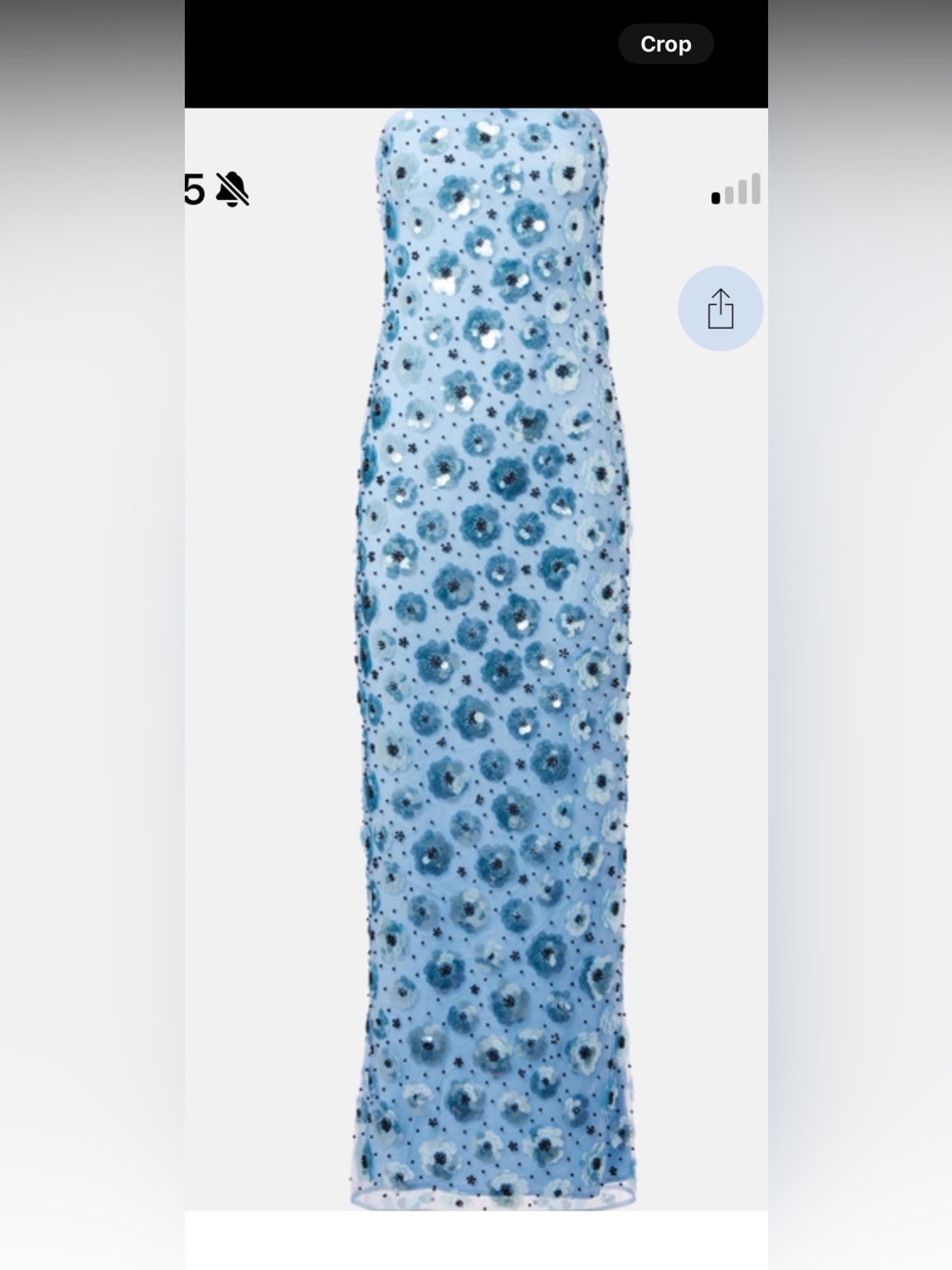 ROTATE Birger Christensen Floral Embellished Strapless Dress - Picture 2 of 10